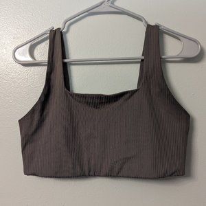 Girlfriend Collective cypress rib cropped Tommy bra